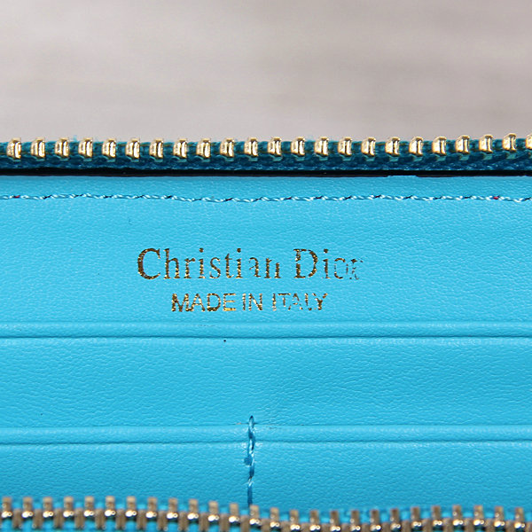 dior wallet calfksin leather 116 rosered&blue